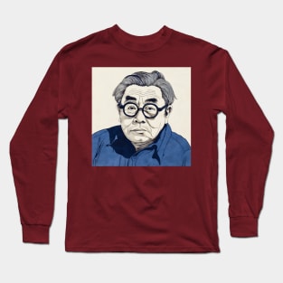 Asian painting. Old man in eyeglasses Long Sleeve T-Shirt